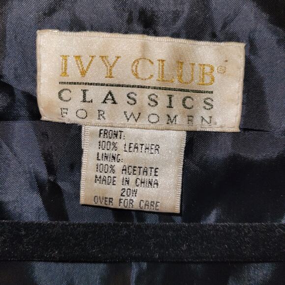 Vintage Womens Black Suede Leather Snap Front Vest Size 20W Ivy Club Distressed - Picture 3 of 6